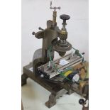 Watch & Clockmakers tools - A steel milling machine, with proxxon twin axis table, 41cm high
