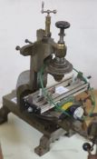 Watch & Clockmakers tools - A steel milling machine, with proxxon twin axis table, 41cm high