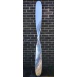 A Hartzell aluminium propeller blade ornament, length 228cmCONDITION: Two single Hartzell blades,