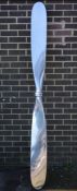 A Hartzell aluminium propeller blade ornament, length 228cmCONDITION: Two single Hartzell blades,