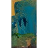 Jean Picton BA (b.1934), oil on paper, Abstract II, 11 x 6cm