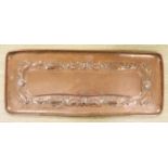 A Newlyn copper tray, stamped mark, 47 x 19.5cm