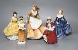 Five Royal Doulton figures