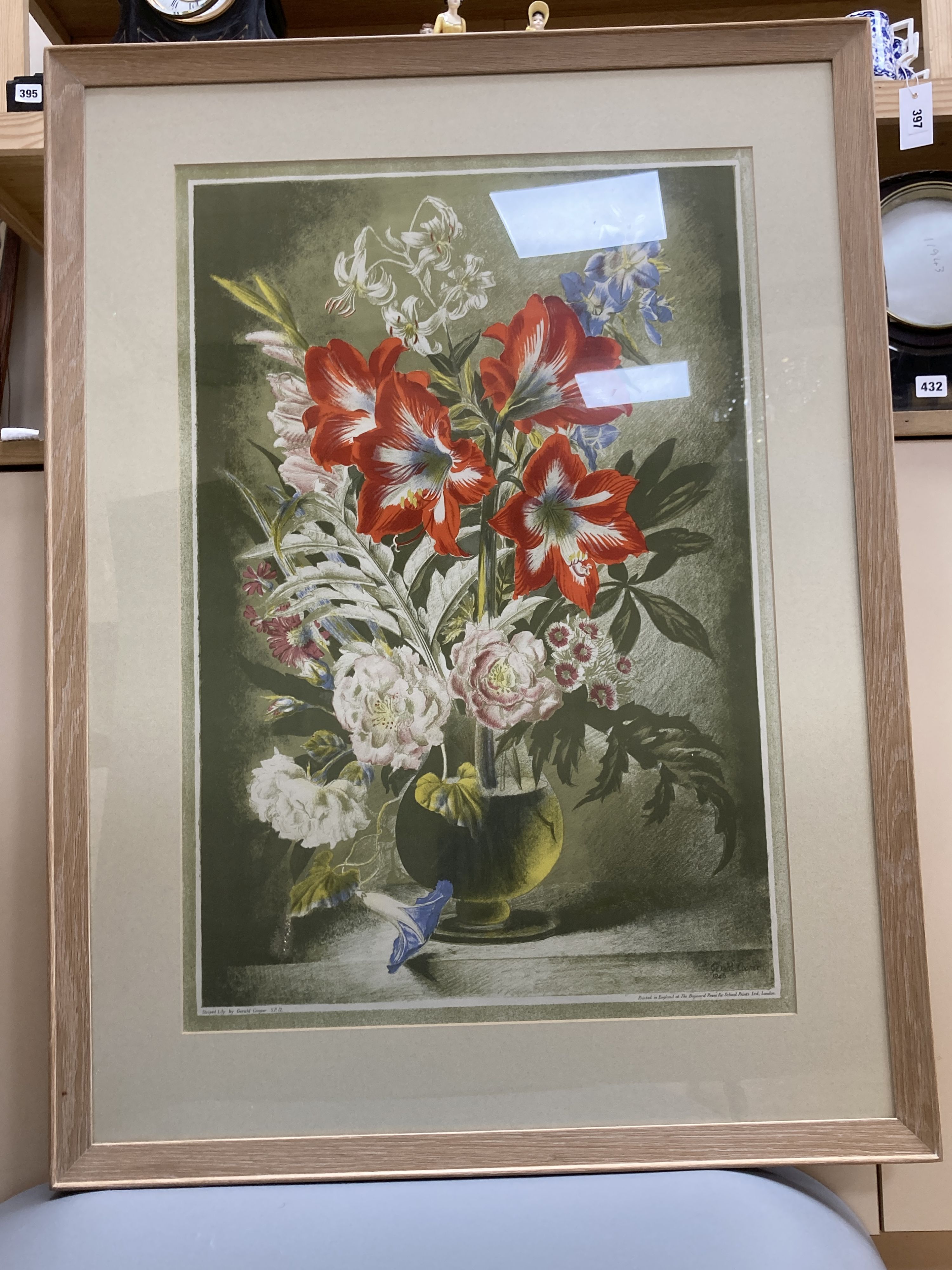 Gerald Cooper, Print for Schools, 'Striped Lily' (SP.12), 71.5 x 49cm - Image 2 of 4