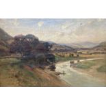 George Gray (1880-1943), oil on canvas, 'Melrose near Newstead', signed, 50 x 75cm