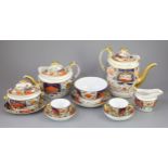 A Herculaneum porcelain Imari pattern 8080 part tea and coffee set, c.1812-15, including teapot,