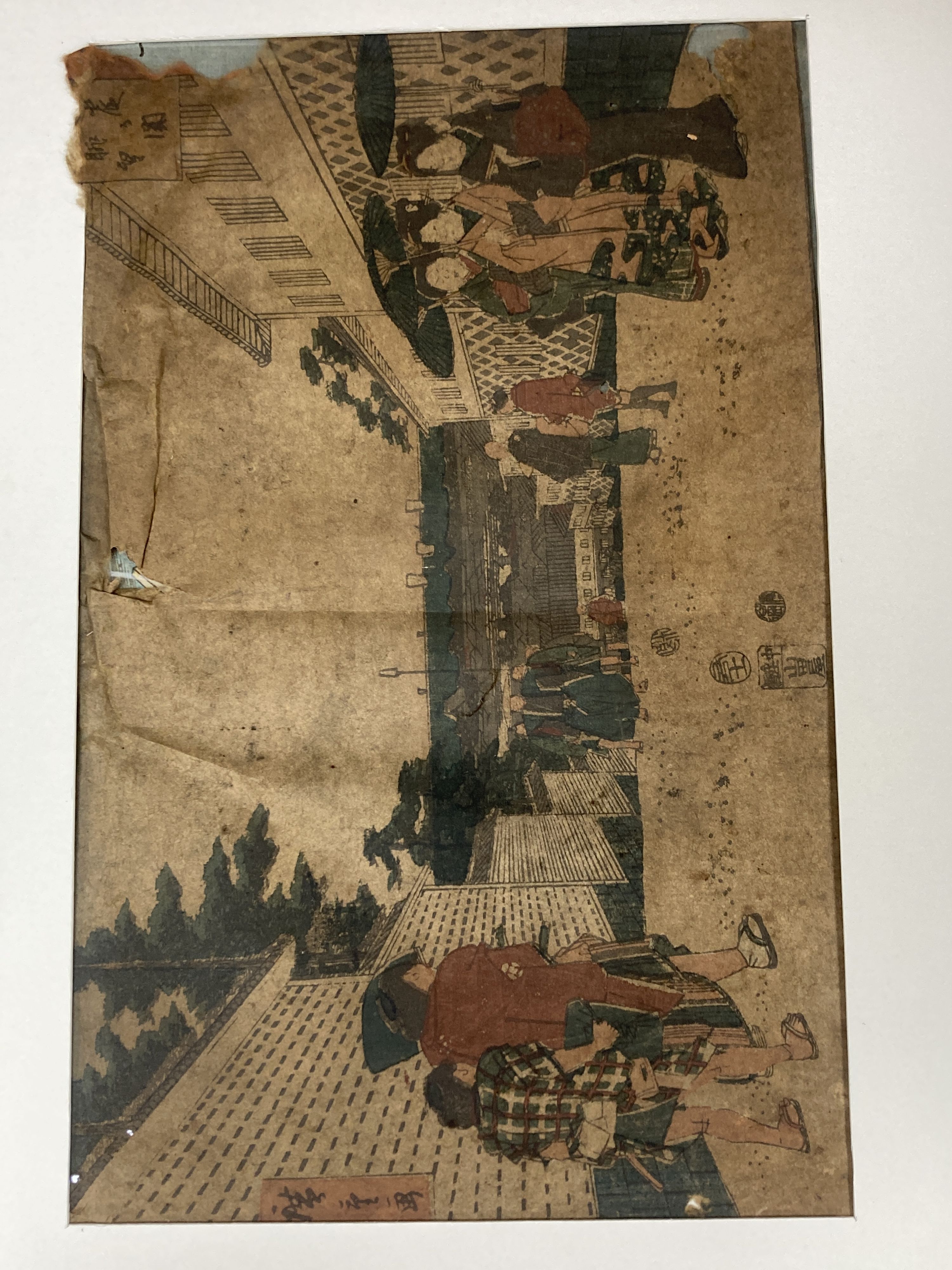 A group of assorted unframed Japanese woodblock prints, largest 36 x 23cm - Image 8 of 9