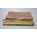 Seven Japanese colour woodblock illustrated books, 19/20th century, including after Hokusai