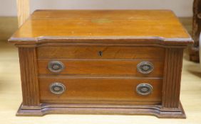 A mahogany cased canteen of silver-plated cutlery