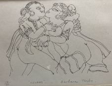 Barbara Tribe (Australian, b.1913), lithograph, Lovers, signed, 16/50, 24 x 33cm