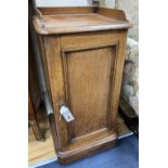 A Victorian mahogany bedside cabinet, width 40cm, depth 36cm, height 81cm