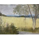Diana Low (1911-75), oil on board, Summer landscape, signed and dated '68, 16 x 21cmCONDITION: A