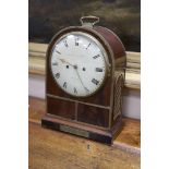A Regency mahogany bracket clock, by Brockbanks & Atkins, height 39cm with handle down