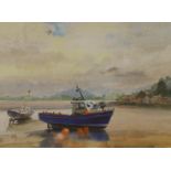 Charles Sutton, watercolour, The Old Harbour, Minehead, Somerset, initialled, 20 x 25cm