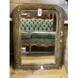A late 19th century French gilt gesso wall mirror, width 52cm, height 70cm