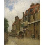 Arthur George Bell, N.E.A. (1849-1916), oil on panel, York Street, Covent Garden, London, St Paul'