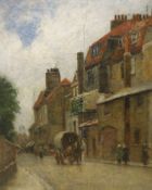 Arthur George Bell, N.E.A. (1849-1916), oil on panel, York Street, Covent Garden, London, St Paul'