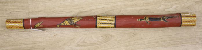 An Australian Didgeridoo, circa 1970, length 1.2 metres