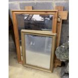 Five assorted wall mirrors, largest width 60cm, height 86cm