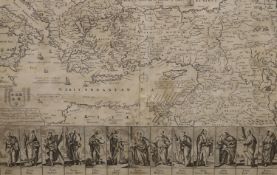18th century engraving, Mapp of The Travel and Voyages of The Apostles, in particular Saint Paul, 31
