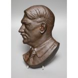 After Prof. Poorkel. A cast iron plaque Adolf Hitler, height 25cm