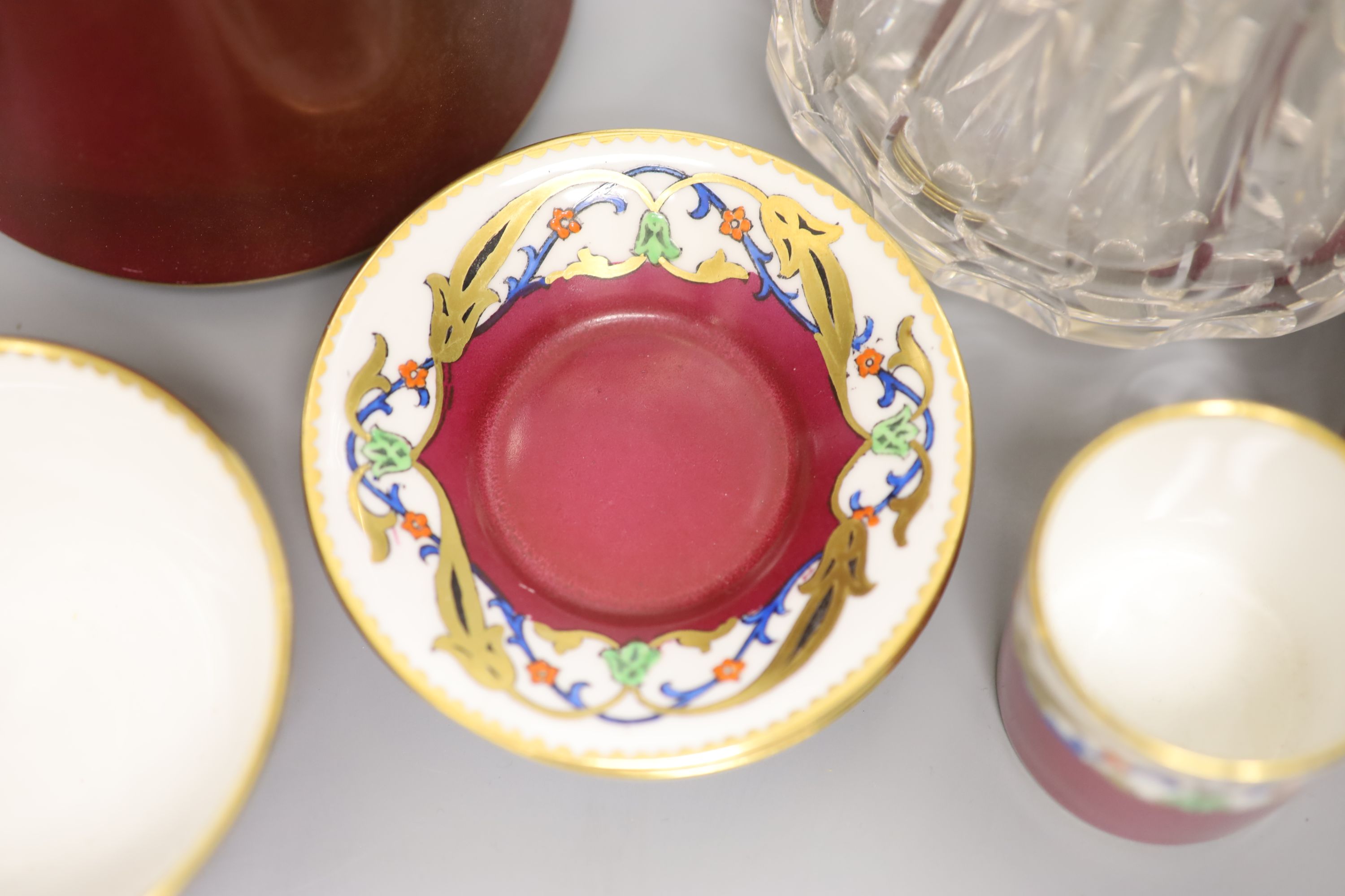 A Royal Albert coffee service and a pair of cut glass decanters - Bild 4 aus 6