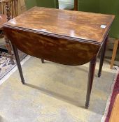 A Regency banded mahogany Pembroke table, width 76cm, depth 48cm, height 66cm