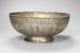 A Malaysian or Indonesian metal wash bowl, 19th century, 33.5cm diameter