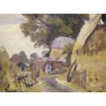 Ronald Ossory Dunlop (1894-1973), oil on canvas, Farm scene, signed, 30 x 40cm