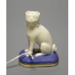 An English porcelain recumbent pug, c.1830-50, height 7cmCONDITION: ex Dennis G. Rice collection.