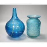 A Medina Art Glass vase, 25cm high and a similar