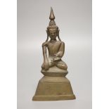 A 19th century Burmese bronze Buddha, height 24cm