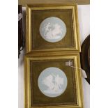 A pair of Limoges pate-sur-pate ceramic plaques, by Camille Tharaud, 5.5cm diameter (not including