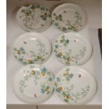 A set of six Chinese famille rose dishes, diameter 19cm (a.f.)