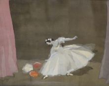 Mabel Maugham Beldy (1874-1972), cut fabric collage, Homage à la Ballerine, 1948 Leicester Gallery