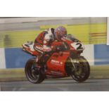 Ray Goldsbrough, limited edition print, 'The Blackburn Bullet' (Carl Fogarty), signed by artist