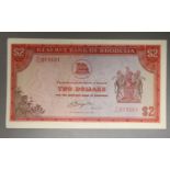 Reserve bank of Rhodesia, ten $2 dollar banknotes, consecutive serial numbers K/116- 24 May 1979 (