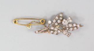 A Victorian yellow metal and diamond set thistle brooch, 35mm, gross 4.4 grams.CONDITION: Some