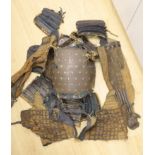 A Japanese iron armour Okegawa-do (Yoko-Hagi-horizontal make) 17th or 18th century, iron laminated