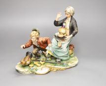 A Capodimonte figure, Excuse me Grandma, height 23cm