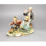 A Capodimonte figure, Excuse me Grandma, height 23cm