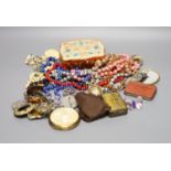 A small group of assorted costume jewellery.