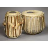 A Tabla set of two Indian drums, consisting of larger Dayan and smaller Bayan drums