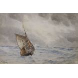 William Henry Pearson (19/20th C.), watercolour, 'Off The Port, Boulogne', signed, 36 x 52cm