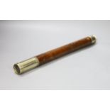 A Royal Navy leather bound telescope, F. G. Bramble, RN, full length 58.5cm