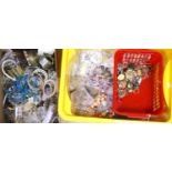 A large quantity of assorted costume jewellery.