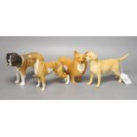 Four Beswick dogs, tallest 145.cm