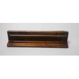 A Regency rosewood letter rack or menu holder, length 25cm