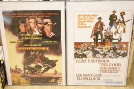 Two large posters, Western films