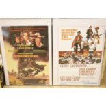 Two large posters, Western films